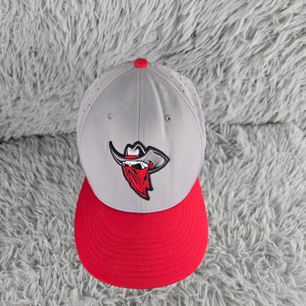 Richardson PTS 30 Baseball‎ Cap Gray Red Embroidered Logo Flexfit LG XL